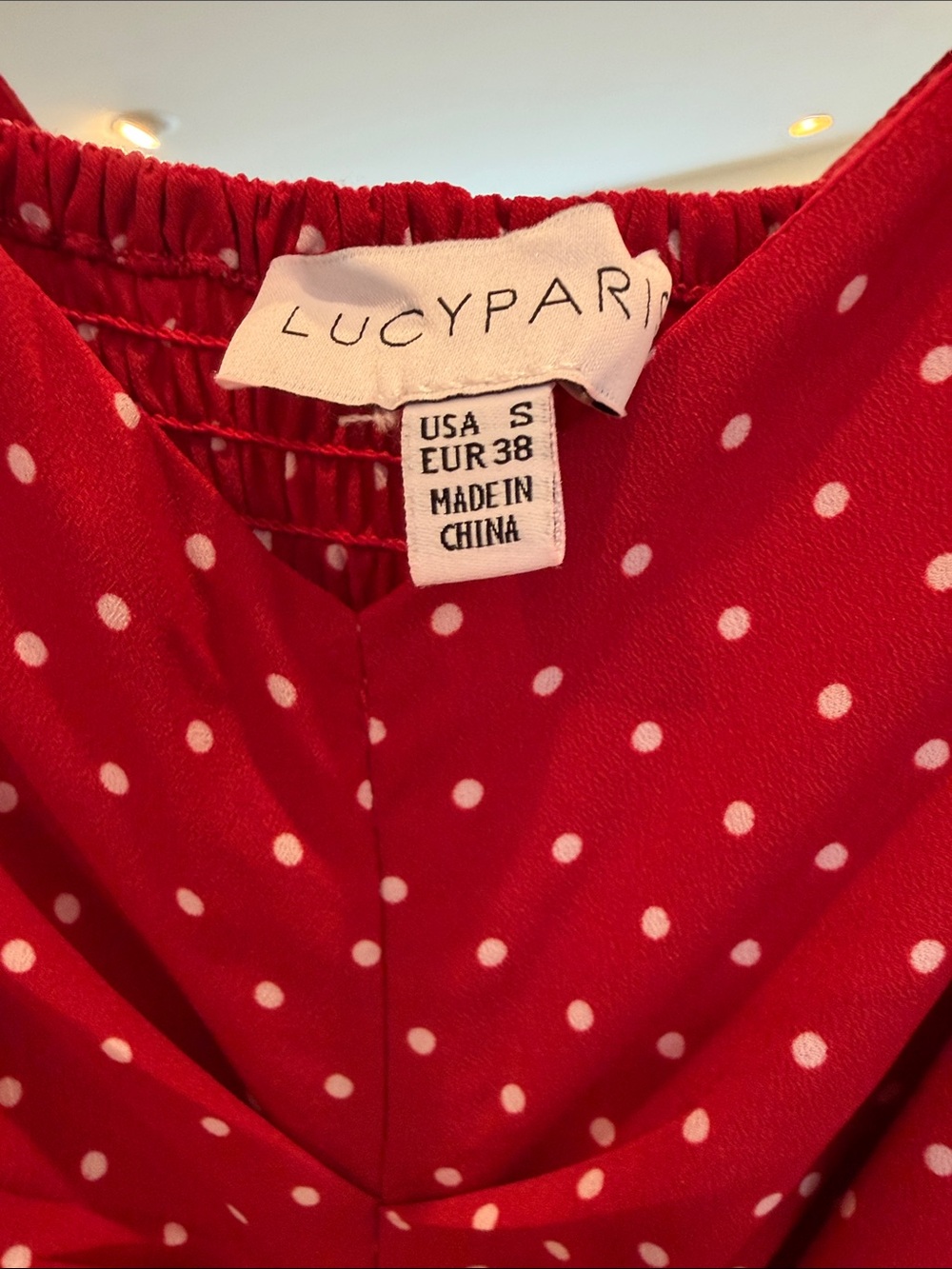 Lucy Paris Red Polka Dot Spaghetti Strap Maxi Dress - Picture 2 of 6